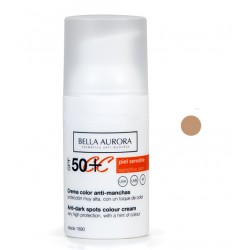 Crema color anti-manchas SPF50+ Piel sensible